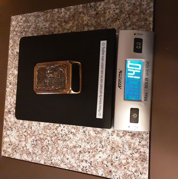 VTG. TE EXPRESS SOLID BRASS RAILROAD BELT BUCKLE - Picture 3 of 16